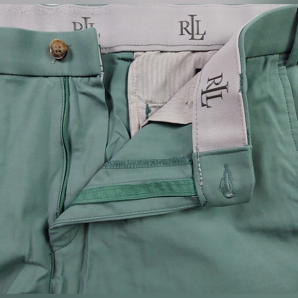 Lauren Ralph Lauren Black Label Pants Mens 36X30 Green Performance Chino Nylon - Picture 9 of 10